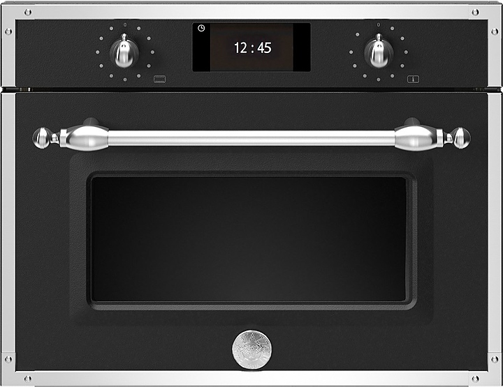 Духовой шкаф Bertazzoni F457HERMWTNE комбинированный с СВЧ черный матовый