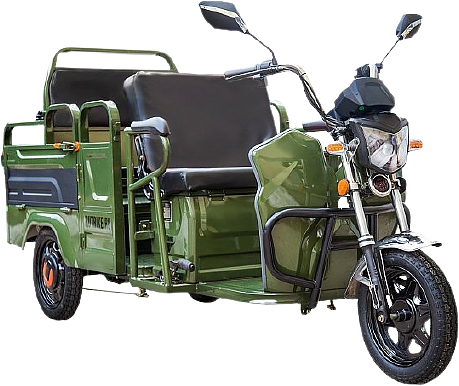 Электроцикл грузовой Rutrike Вояж-П 1200 Трансформер 60V800W зеленый