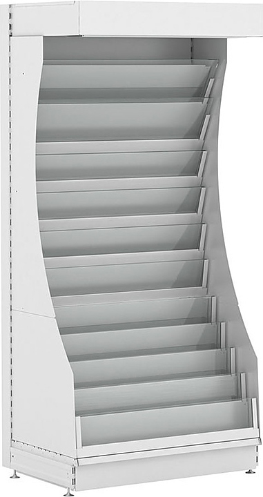 Стеллаж для газет и журналов STAHLER (CRYSPI) Praktish L=1000, H=2200