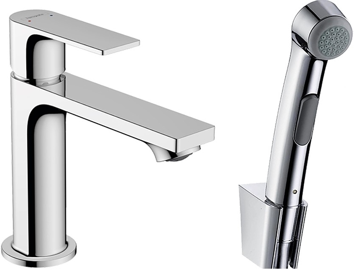 Смеситель для раковины с гигиеническим душем Hansgrohe Rebris S 110 72216000