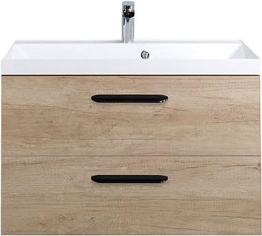 Тумба с раковиной BelBagno AURORA-800-2C-SO-RNN + BB800/450-LV-MR-AST + 8.1135.192160.42 дуб небраска натуральный, ручки хром матовый