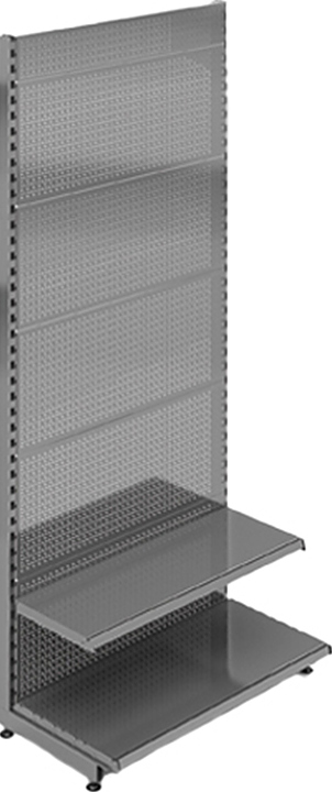 Стеллаж пристенный перфорированный STAHLER (CRYSPI) Eco Line L=1250, H=2250, G=370