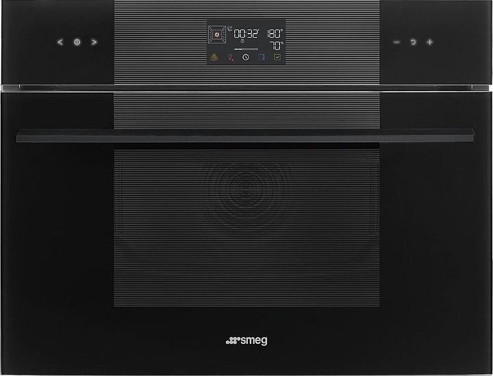 Духовой шкаф комбинированный с паром SMEG SO4102S3B3 Deep Black черное стекло