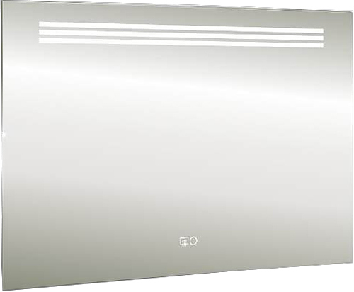 Зеркало Aquanika Quadro AQQ6080RU01 80х60 см, с подсветкой, сенсорным выкл., функц. антипар и часами