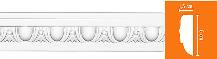 Молдинг с рисунком Decomaster 98202 (50x15x2400 мм)