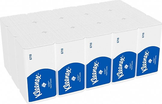 Полотенца бумажные для диспенсера Kimberly-Clark Kleenex Ultra 6710 листовые 31,8х21,5 см, 15х96 листов