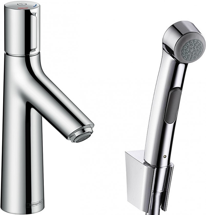 Смеситель для раковины с гигиеническим душем Hansgrohe Talis Select S 72291000 со сливным клапаном Push-Open