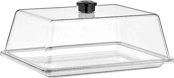 Крышка для подноса Gastroplast GF-16 27х21 см h=9 см (поликарбонат) прозрачная