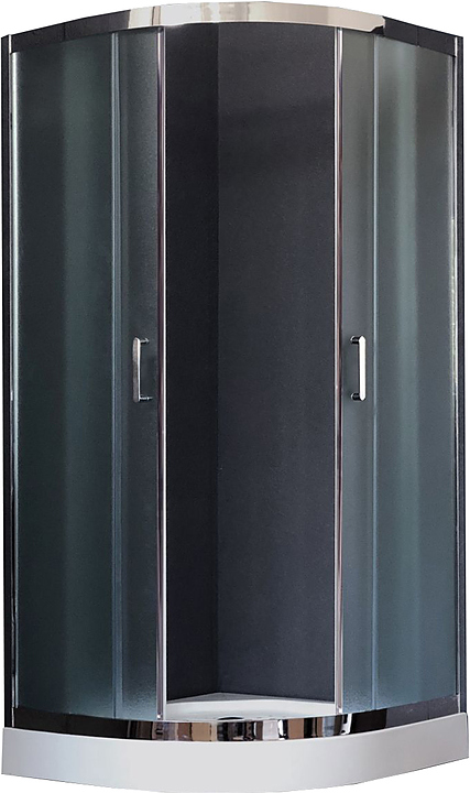 Уголок душевой Royal Bath RB HKD-C-CH 90x90x185 см, рифленое, хромированный профиль