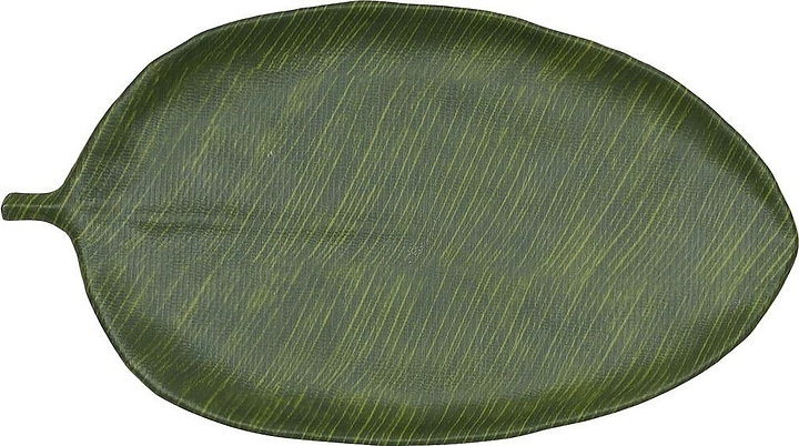 Блюдо сервировочное P.L. Proff Cuisine JW46018-TAI Green Banana Leaf 46х25,4х2,8 см (меламин) овальное