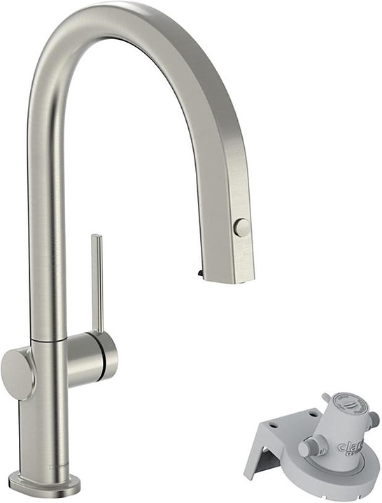 Смеситель для кухни Hansgrohe HG Aqittura M91 210 1j 76803800 с вытяжным изливом с подключением к фильтру питьевой воды, сталь