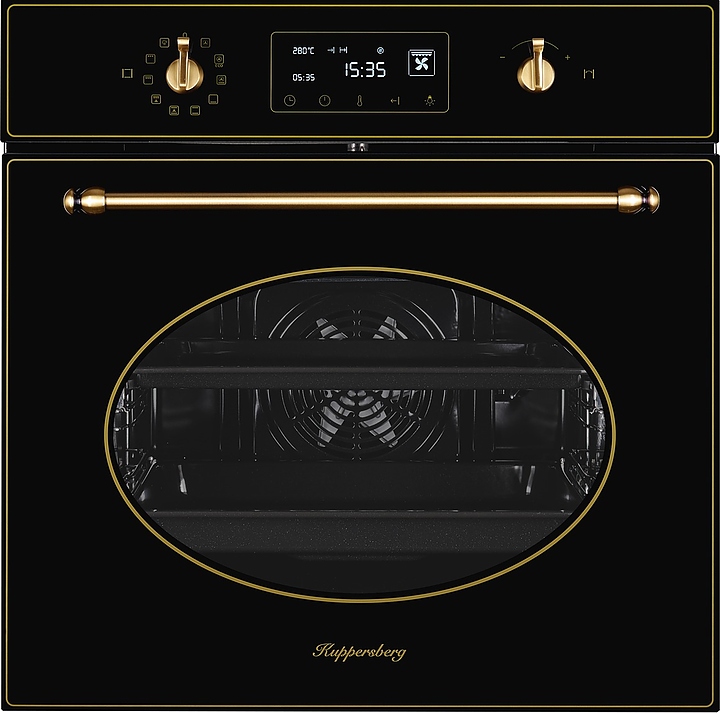 Духовой шкаф Kuppersberg SD 693 B, черный с фурнитурой под бронзу