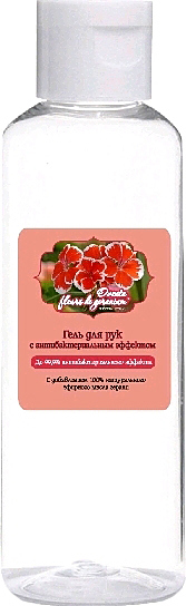 Гель антибактериальный для рук Oventa Fleurs de geranium 0.5