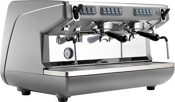 Кофемашина автоматическая Nuova Simonelli Appia Life 2gr V 220V серый металлик высокие группы, экономайзер