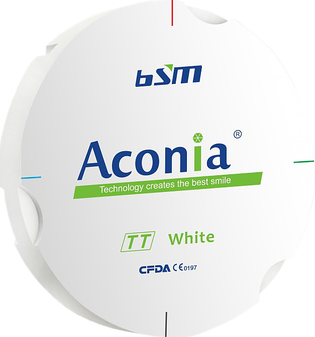 Диск диоксида циркония Chengdu Besmile Biotechnology Aconia, белый TT, 95x12 мм