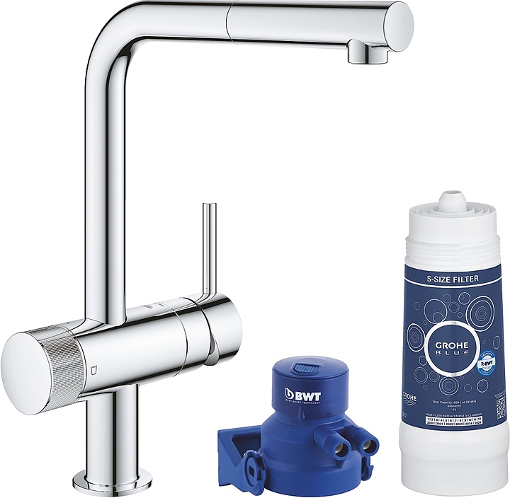 Смеситель для кухни с вытяжным изливом Grohe Blue Pure Minta 119706