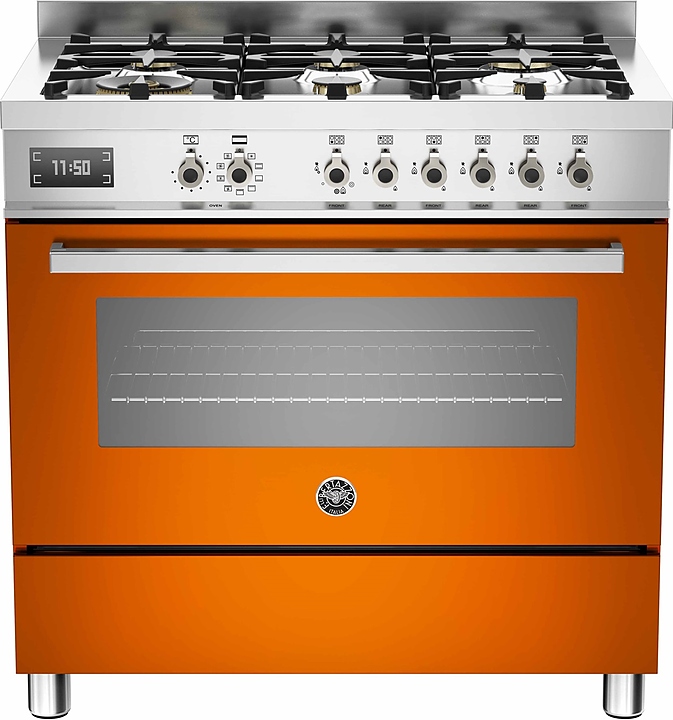 Варочный центр Bertazzoni PRO906MFESART оранжевый