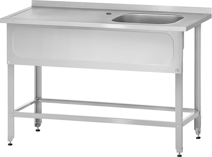 Ванна моечная Mecon Norma Zn РПЦн 1200х700х860 мм (1 м/о правое 400х500х250 мм) ножка угловая