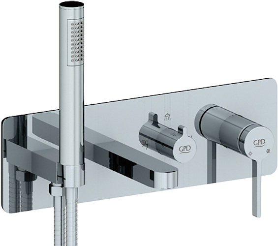 Смеситель встраиваемый для ванны с душем GPD Gildo MKA165 хром