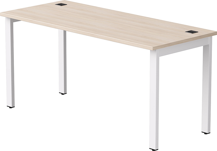 Стол офисный Everprof EVO 1580х670х755 мм (ЛДСП / металл) дуб соната / белый