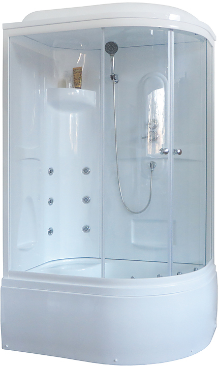 Душевая кабина с гидромассажем Royal Bath RB8120BK2-T-L левая 120х80 см