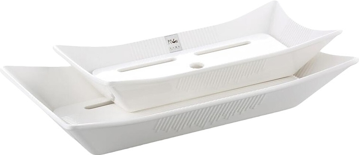 Блюдо сервировочное P.L. Proff Cuisine J442551SZ-GC White 36х19х7,5 см (меламин) прямоугольное