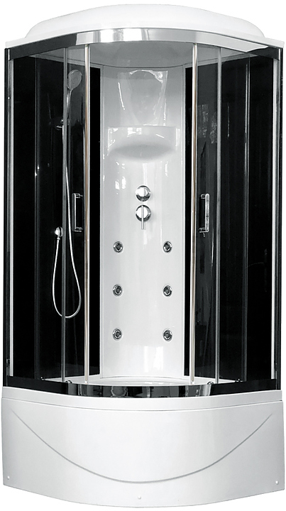 Душевая кабина с гидромассажем Royal Bath RB90BK3-BT-CH 90х90 см