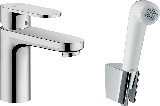 Смеситель для раковины с гигиеническим душем Hansgrohe Vernis Blend 71215000