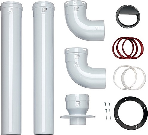 Базовый комплект для 2-трубной системы дымоудаления Ferroli 010013X0 Ø 80 мм
