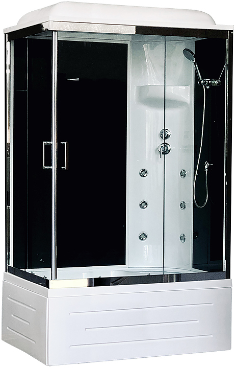 Душевая кабина с гидромассажем Royal Bath RB8100BP3-BT-CH-R правая 100х80 см