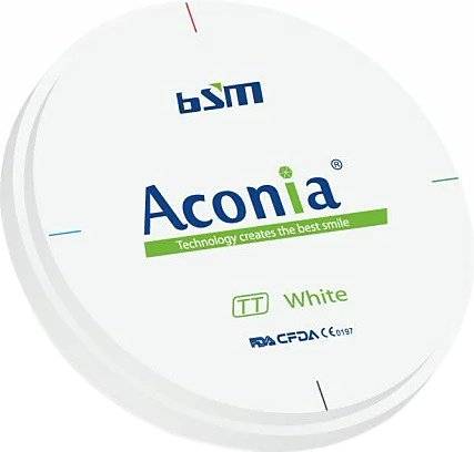 Диск диоксида циркония Chengdu Besmile Biotechnology Aconia, белый TT, 98x22