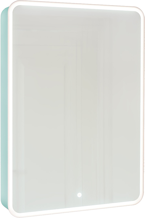 Шкаф зеркальный Jorno Pastel 60 Pas.03.60/BL, бирюзовый бриз