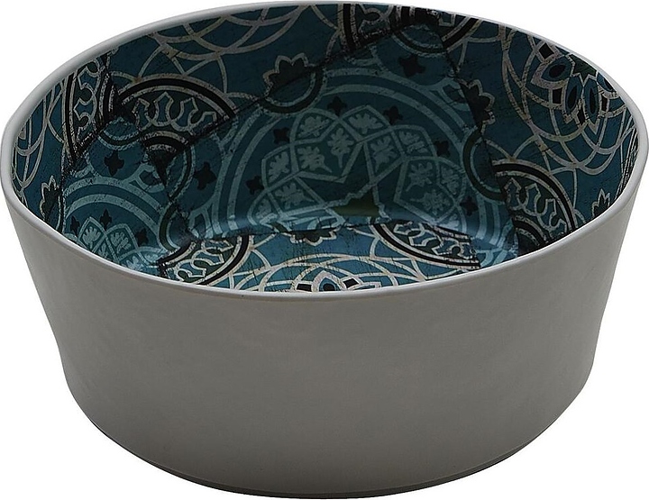 Салатник P.L. Proff Cuisine JW14009-TAI Damask Blue 3000 мл 24,2х9,8 см (меламин) круглый