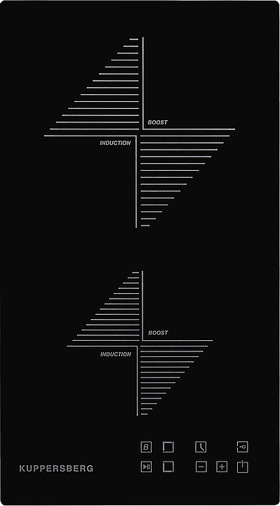 Варочная панель Kuppersberg ICO 302 индукционная со съемными ножками, черная с прямой кромкой