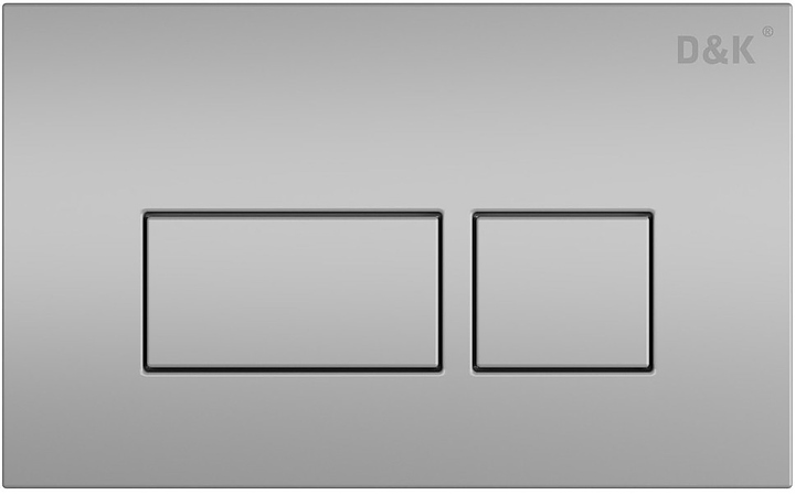 Кнопка смыва D&K Berlin DB1439002 универсальная, матовый хром