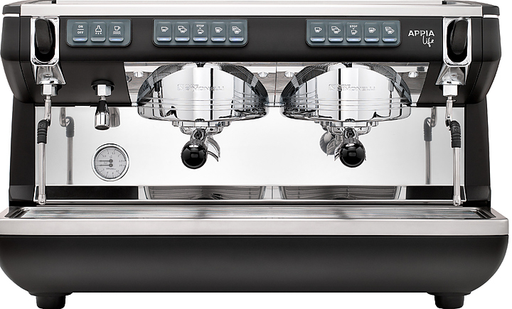 Кофемашина Nuova Simonelli Appia Life 2Gr V черная, высокие группы, экономайзер, автомат