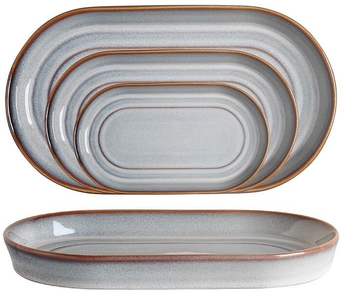 Блюдо для подачи P.L. Proff Cuisine Evolution Mont Blanc 11012-off white 30х16,5 см h 3 см