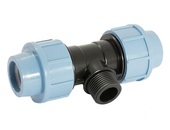 Фитинг Unipump для труб ПНД тройник с наружной резьбой D25x3/4