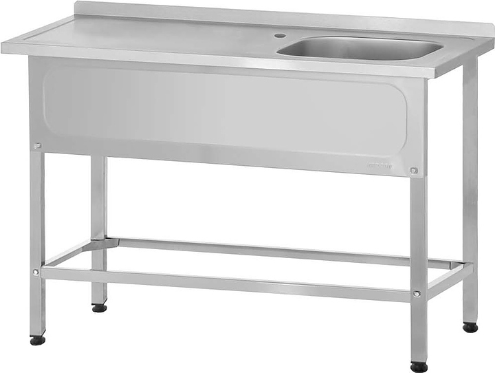 Ванна моечная Mecon Norma Inox РПЦн 1500х600х860 мм (1 м/о правое 500х400х250 мм) ножка профильная