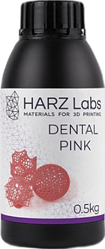 Фотополимер HARZ Labs LLC Dental Pink для LCD/DLP принтеров, 0,5 л