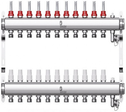 Группа коллекторная Wester W902 0-32-1855 1" ВР/ВР 11 вых 3/4" НР под евроконус с расходомерами