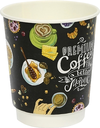 Стакан бумажный Флексознак 300 мл Premium Coffee (400 шт.)