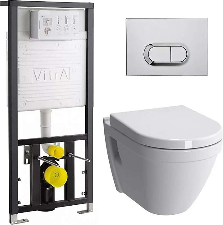 Унитаз подвесной с инсталляцией и сиденьем Vitra S50 9003B003-7201