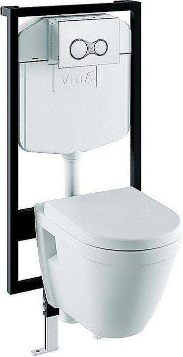 Унитаз подвесной с инсталляцией и сиденьем Vitra S50 9003B003-7200
