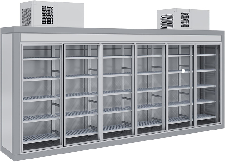 Камера холодильная POLAIR КХН-4.77 (4060x760x2200) со стеклянным фронтом стандартного типа