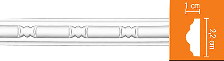 Молдинг с рисунком Decomaster 98010 (22x10x2400 мм)