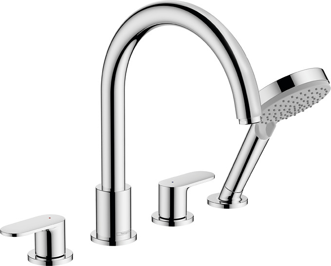 Смеситель для ванны и душа на борт ванны Hansgrohe Vernis Blend 71456000 на 4 отверстия