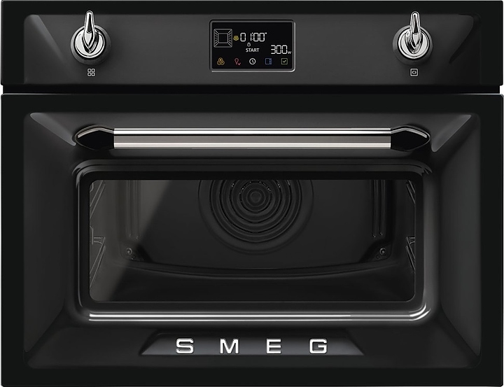 Духовой шкаф комбинированный с микроволнами SMEG SO4902M1N черный