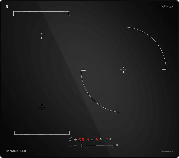 Варочная панель индукционная Maunfeld CVI593SBBK Inverter черная