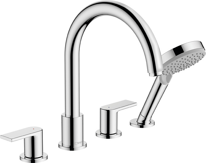 Смеситель для ванны и душа на борт ванны Hansgrohe Vernis Shape 71459000 на 4 отверстия